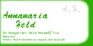 annamaria held business card